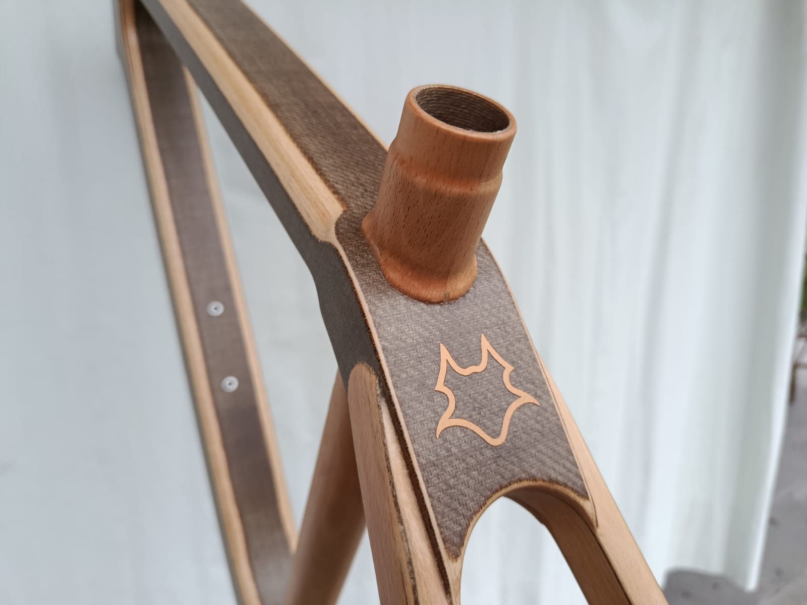 Detail of the Flax frame finish and construction